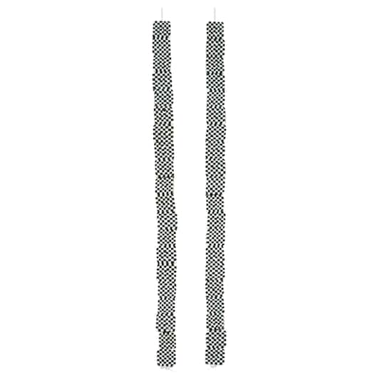 Black & White Checker Clay Square Beads by Bead Landing™